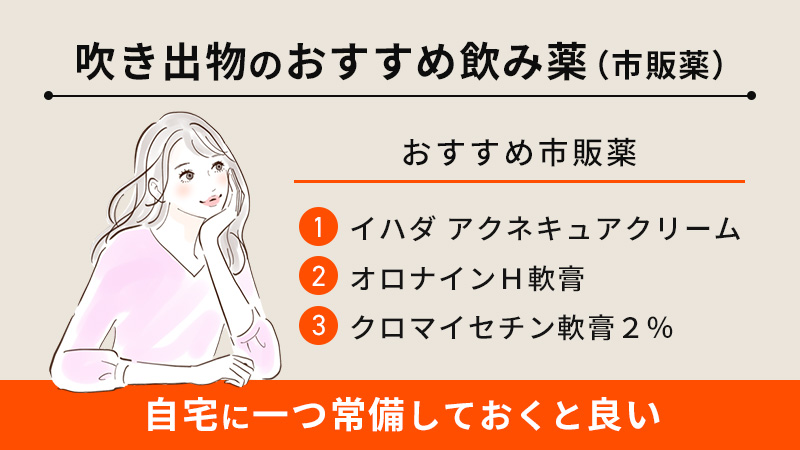 【市販薬】吹き出物・ニキビの種類別おすすめの薬