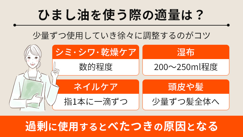 スキンケアでひまし油を使うときの適量