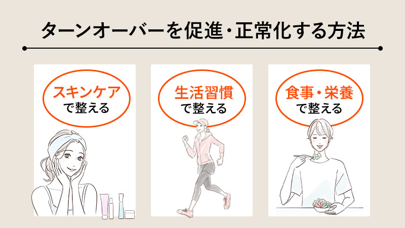 ターンオーバーを促進・正常化する方法