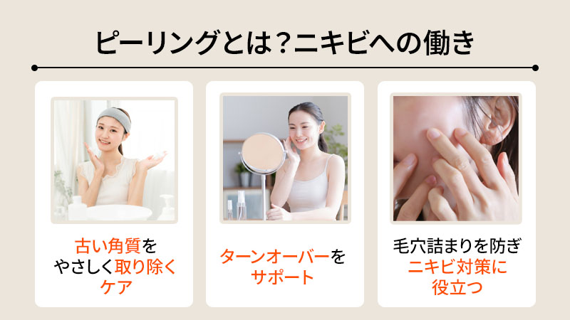 そもそもピーリングとは？ニキビへの働き