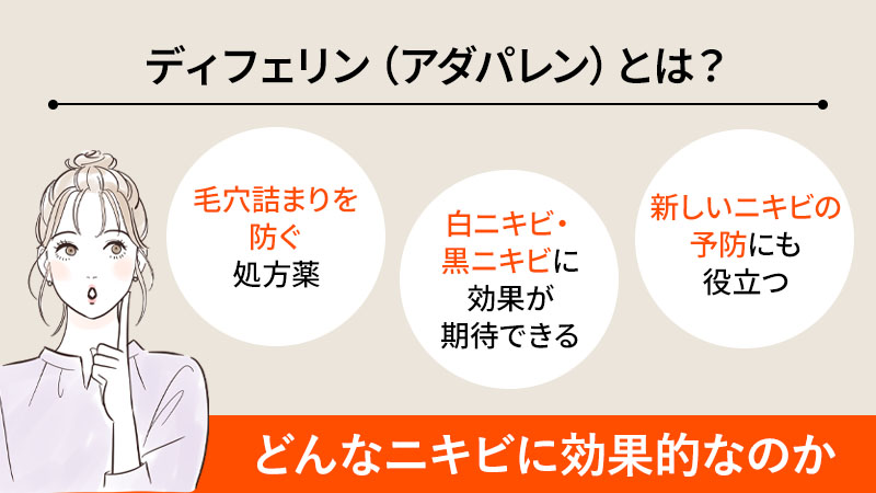 ディフェリン（アダパレン）とは？どんなニキビに効果的なのか