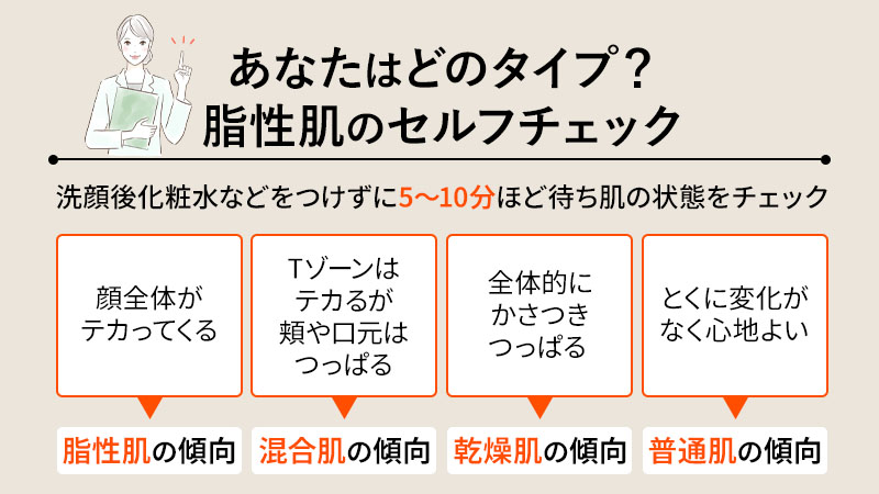 あなたはどのタイプ？脂性肌のセルフチェック