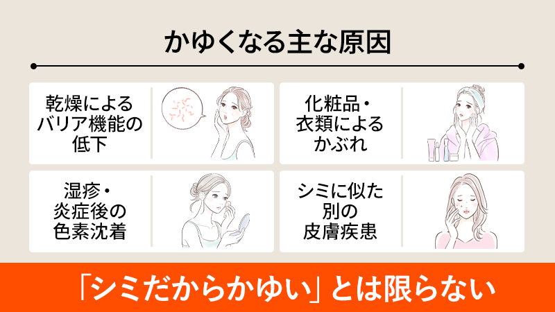 シミがかゆくなる主な原因