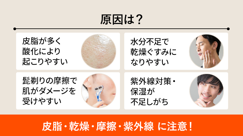男性特有のくすみの原因とは？
